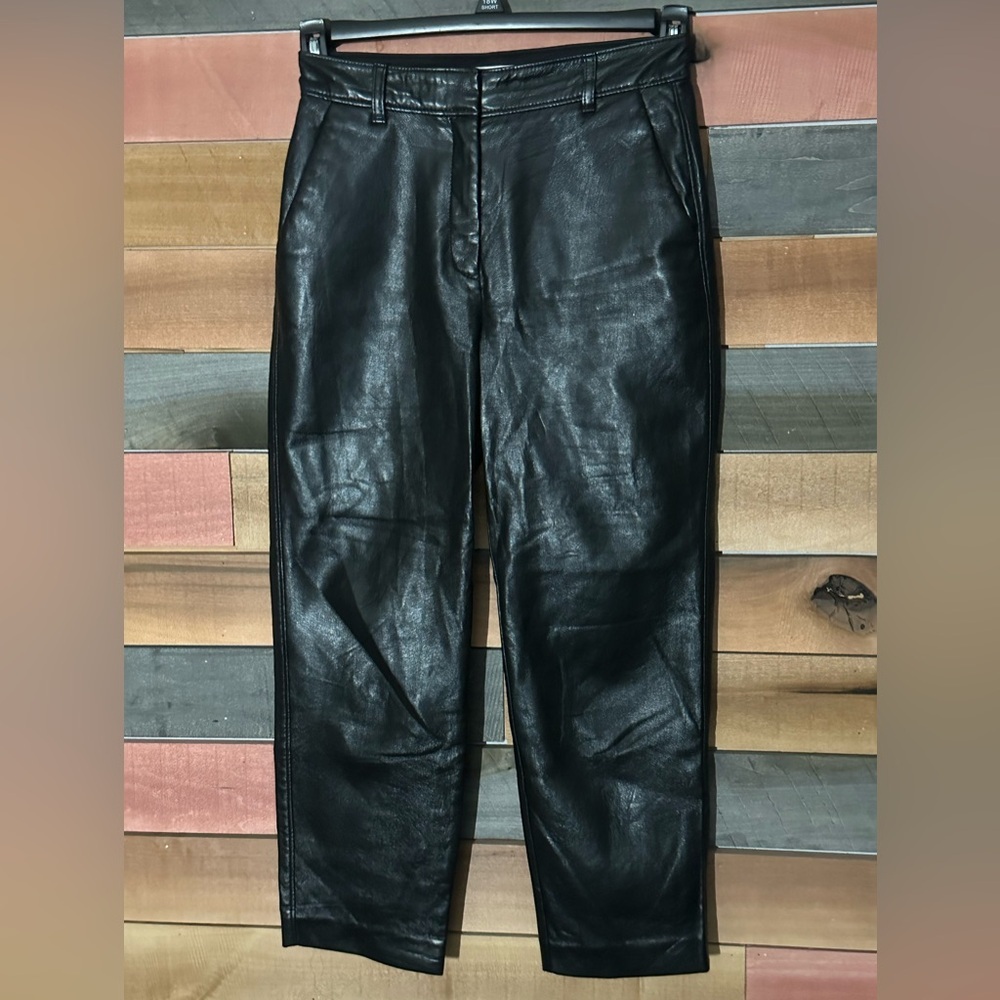 Babaton Loose Fit Vegan Leather Pants